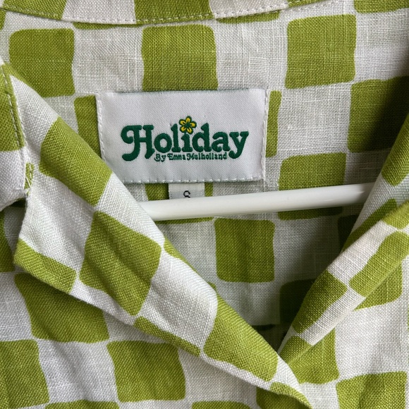 Holiday the Label linen checkered top - Picture 2 of 2